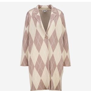Madison + Hudson Argyle Patterned Coat